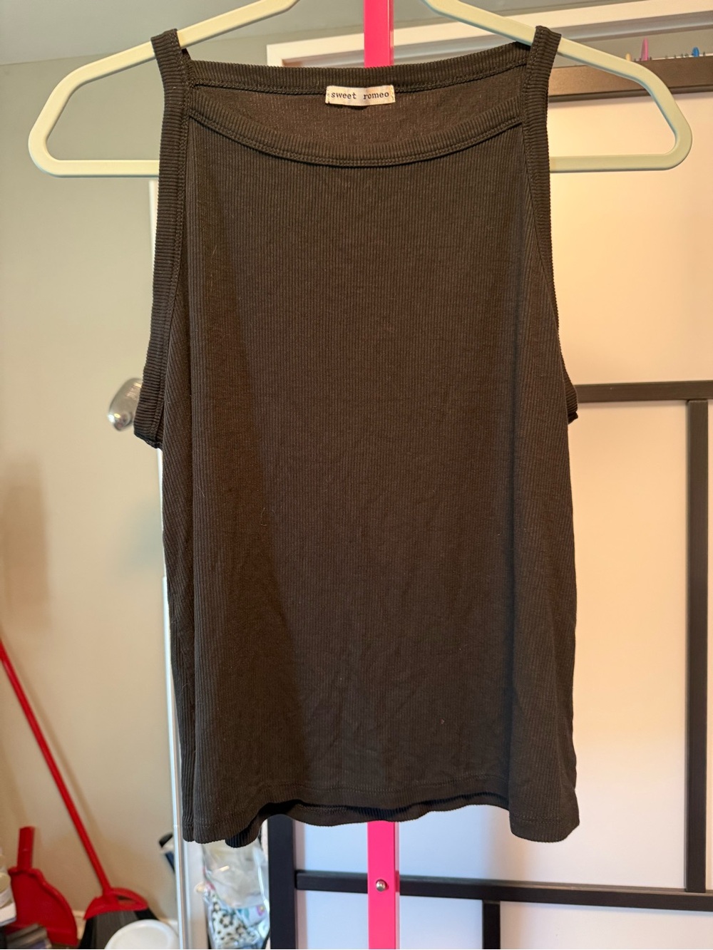 Sweet Romeo High Neck Ribbed Tank Top – XL | Nordstrom